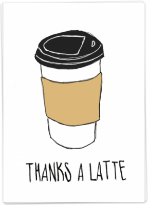 kaart blanche thanks a latte 