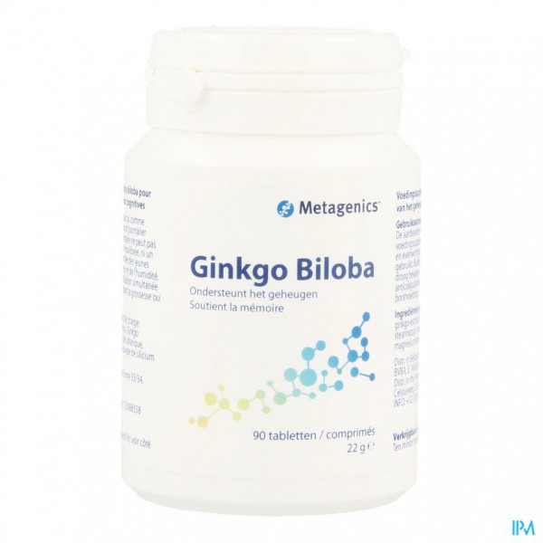 Ginkgo Biloba Tabl 90x60mg 1647 Metagenics